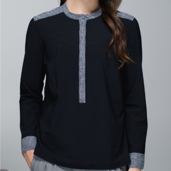 Lululemon Get It On Blouse Burlap Black Dune - Picture 1 of 15